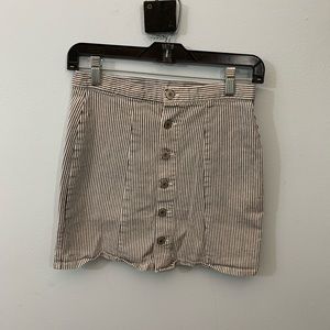 Striped mini skirt